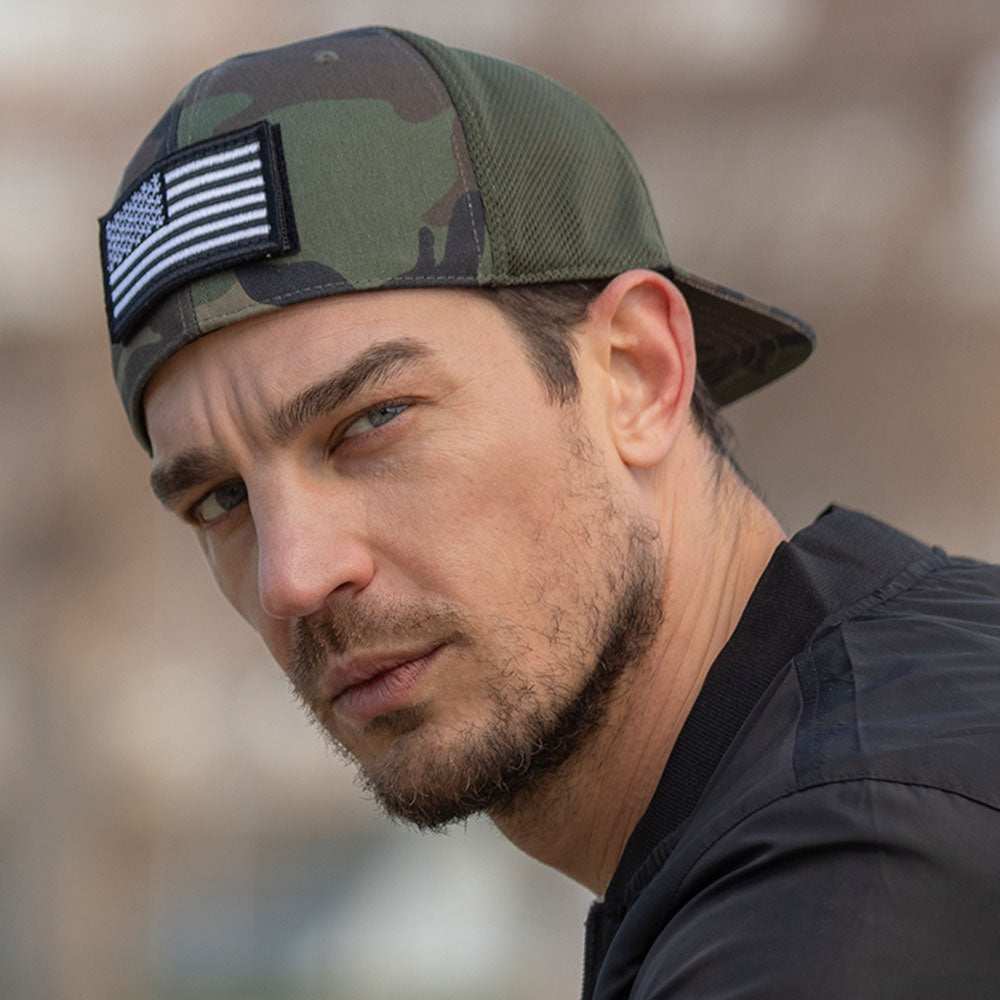 Camo Flag Patch BACK HAT