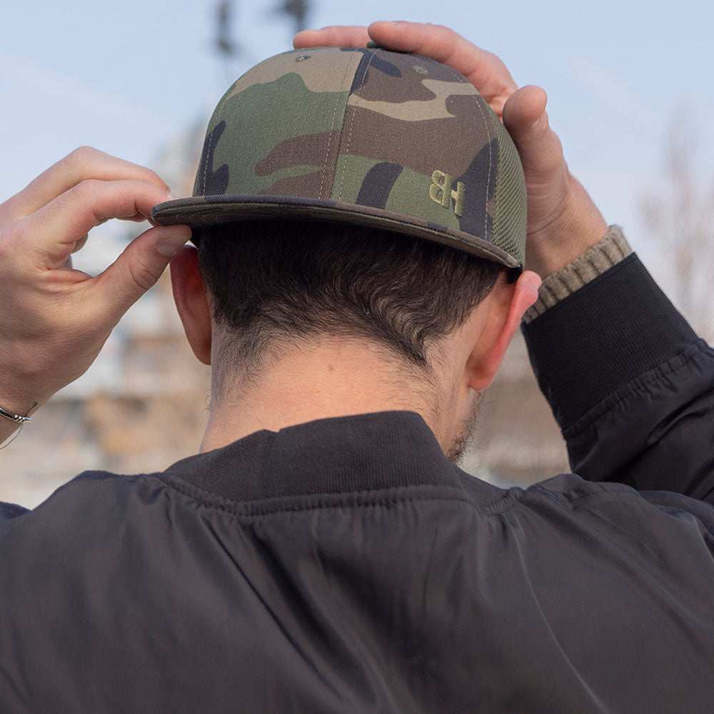 Camo Flag Patch BACK HAT